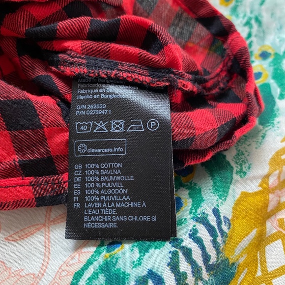 Red Plaid Crop Top - Picture 3 of 3